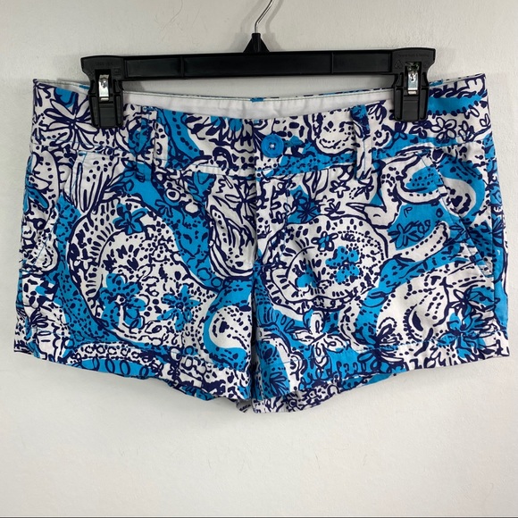 Lilly Pulitzer Walsh Shorts in Hippy Happy Shake Print Sz 4 - Picture 3 of 13